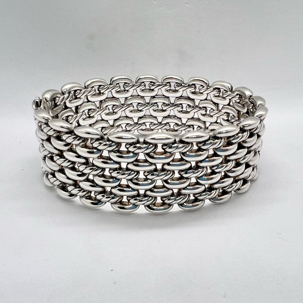 David Yurman Thoroughbred 3-Row Cuff Bracelet - Picture 11 of 16